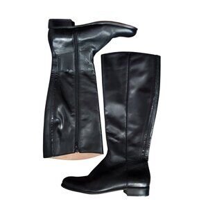 Corso Como Black Leather Riding Style Boots Womens Size 9M Equestrian